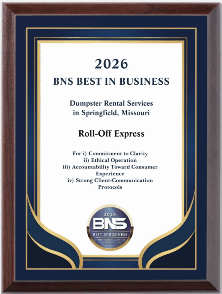 2026 Award Plaque Preview for Roll-Off Express